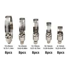 40pcs Adjustable Soft Tube Clamps, 201 Stainless Steel, Double Ears With Fasteners, DIY Air Duct Clip Set, Rust Resistant - Forty Packs - View 3