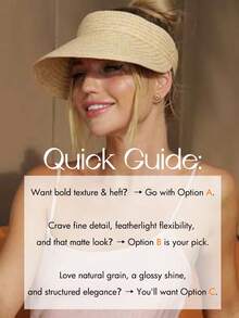 1 件复古草编渔夫帽，波西米亚风格太阳帽，可折叠便携 - A - 查看 12