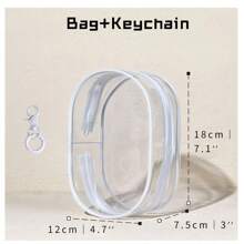 Estuche protector de PVC cristalino de Labubuu (sin muñeca) - Bolsa de almacenamiento transparente a prueba de polvo de color macarrón para Labulabu de pie/sentado, accesorios esenciales para decoración de verano, estuche decorativo, accesorios coleccionables, regalos para mujeres, accesorios de bola esponjosa opcionales