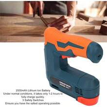 Pistola Grapadora Inalámbrica con Carga USB, Clavadora Brad con 3 Interruptores de Seguridad, Velocidad de Clavos 30 Veces/min para Tapicería y Carpintería - Tipo de Enchufe A USA (110-127V) - Ver 5