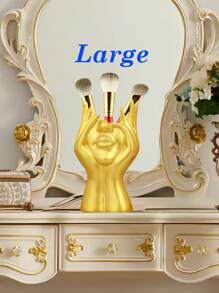 3 styles de porte-pinceaux en forme de visage artistique, organisateurs élégants pour le maquillage et les accessoires, parfaits pour le rangement du maquillage de mariage et les cadeaux pour la fête des mères (blanc). Décoration de salle de bain à la maison, organisateur de maquillage d'été, retour à l'école