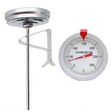 Termómetro de sonda de acero inoxidable para cocinar, aceite y carne, 0-300°C, también se puede utilizar como termómetro para alimentos para bebés, carne, sopa, yogur, mermelada, etc. - Plateado - Ver 2