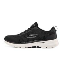 Skechers Women's Lightweight Comfortable Breathable Shock-Absorbing Supportive Walking Shoes - Black and White - View 1