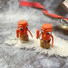 1pc 2025 Popular Gag Mountain Sea Classic Wooden Stick Creature "Tungtungsahur" Talking Weird Gadget, Keychain For Teens & Adults, Stress Relief One-Click Sound, Crazy Press Squeeze, Suitable For Teenagers, Office Workers, Socially Anxious, Prank Prop, Friends Party & Birthday Gift, Hilarious - Multicolor - View 4