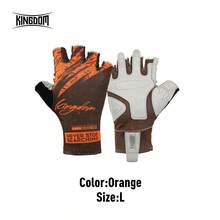 Kingdom 户外运动防滑钓鱼手套冰莱卡面料透气骑行自行车自行车露营徒步露指手套 - 彩色 - 查看 12