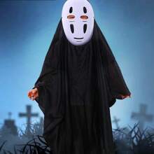 Halloween Ragged Hooded Cape, Red Death Cloak Cosplay Costume Weapon Party Decoration For Men, Women, Kids, Grim Reaper Mantle