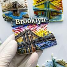 1pc Polyresin Fridge Magnet Souvenir, Landmarks Of Los Angeles, Seattle, Colorado Grand Canyon, Statue Of Liberty New York, Route 66, Brooklyn Cowboy, Home Decor, Kitchen, Bedroom Wall Decoration, Gifts From USA Travel - Multicolor - View 19