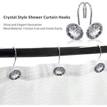 MitoVilla Purple Shower Curtain Hooks Rings, Metal Shower Hooks Shower Curtain Liner, Purple Rust Proof Shower Rings Curtain Accessories And Bathroom Shower Rod, 12 Pack Bathroom Set - Grey - View 4