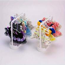 [15/20厘米娃娃衣服展示架，含10个衣架] LABOBO 娃娃衣服展示架，娃娃配件衣架 - 彩色 - 查看 4