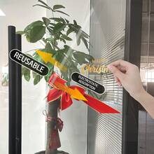 1pc 45cm*60cm Christmas Decoration Window/Door Sticker, PVC Static Cling Film, Easy To Attach On Glass, Removable No Residue, Suitable For Home, Restaurant, Hotel, School Holiday Party Decor