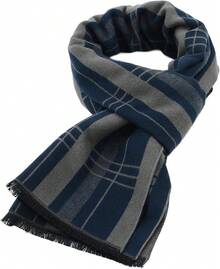 Bufanda larga suave de invierno para hombres de American , bufanda de cuadros con borlas para hombres, bufandas clásicas suaves - Rojo - Ver 16