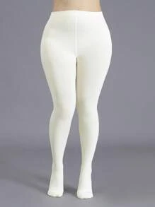 Women's Thermal Lined Tights, Thick & Warm, Slim Fit, Suitable For (-5°C~10°C) Light Warmth, Fashionable & Minimalist, Autumn/Winter, Cozy - Multicolor - View 20