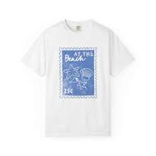 Plus Size Beach Stamp Tee | Coastal Granddaughter Shirt, Cute Summer Graphic Tee, Beachy Shirt,  Oversized  Tee, Beachwear Shirt - 白色 - 查看 4