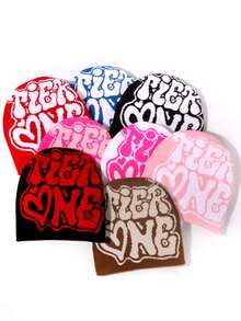 1pc Men's Spider Web Knit Beanie Hat, Casual Versatile Streetwear Y2K Style, Warm Outdoor Sports Cycling Climbing Skiing Ear Warmer Visorless Cap Men Women Clothing Winter - Spiderweb Knit Hat - View 2