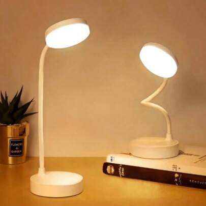 USB 可充电 LED 台灯、台灯、LED 护眼台灯、USB 线供电阅读灯、无限可调光装饰夜灯，三级亮度可调，可在白色/中性色/暖光模式之间切换，并具有小夜灯功能，保护眼睛，非常适合家庭办公室阅读和学习