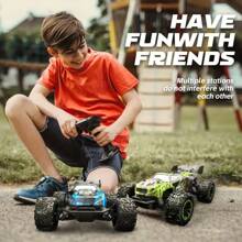 Coche de radiocontrol, Monster Truck de campo todo terreno a escala 1:20, 4WD a 20 KM/H, control remoto 2.4GHz, recargable, adecuado para adultos y principiantes, para niños y niñas