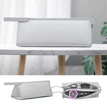 1 bolsa de armazenamento de viagem, bolsa de armazenamento portátil de PU sem odor para secador de cabelo, modelador de cachos