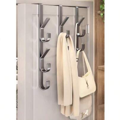 Gancho de porta 3/5/7 ganchos, cabide de metal forte, adequado para roupas, chapéus e bolsas, design de economia de espaço, adequado para quarto