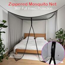 1pc Bed Canopy Mosquito Net, Heavy Duty Mosquito Netting For Indoor & Outdoor, Square Netting Curtain For Bunk Bed, Camping, Bedding, Patio, Easy Installation