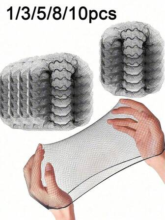 Hair Nets Invisible , 23inch Hair Nets For Bun Black/Brown Elastic Edge Mesh For Women, Girls, Ballet Bun Maker Dance, Stewardess Professional Invisible Hair Net