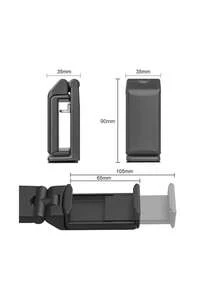 通用可折叠 360° 旋转手机和平板电脑支架 - 多功能夹子设计，耐用的 ABS 塑料，适用于旅行、汽车、飞机、火车和台式电脑，易于携带和折叠，360° 角度调节，非常适合流媒体、视频通话或观看 - 黑色 - 查看 8