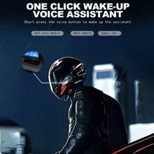 K09 Motorcycle Helmet Bluetooth Intercom Headset, Upgraded 500 Meter Bluetooth Intercom, IPX8 Waterproof Intercom, With Automatic Response And Noise Reduction Functions, Supporting 20 Riders For Two Person Intercom Networking, Suitable For Motorcycle Skiing And Rock Climbing