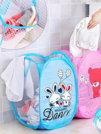 Foldable Household Dirty Clothes Basket, Toy & Laundry Storage Container (Collapsible)