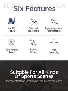 Kingdom 户外运动防滑钓鱼手套冰莱卡面料透气骑行自行车自行车露营徒步露指手套 - 彩色 - 查看 3