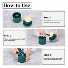 Ursword 1 Set Butter Crock With Lid For Countertop, Unique Ceramic French Butter Dish For Spreadable Soft Butter, Butter Container Holder With A Water Seal, Housewarming Gift, Kitchen And Home Decor, Different 6 Colors Available