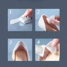 4 قطع من واقي الكعب متعدد الاستخدامات من السيليكون - مانع للانزلاق ، سميك وغير مرئي ، مثالي للأحذية ذات الكعب العالي ، الأحذية الطويلة حتى الركبة وتعديل المقاس ، للاستخدام اليومي وراحة القدم