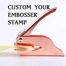 1 pieza Sello personalizado con relieve, sello de acero personalizado para sobres, libros, logotipos de empresas, toallas de restaurante, sellos con relieve personalizados para libros, decoraciones pequeñas para invitaciones de boda