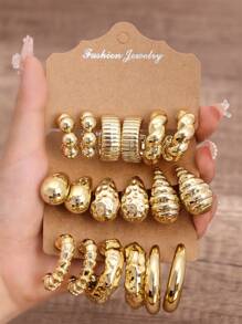 6-18pcs Fashion Unique Earrings Set, Suitable For Women To Wear Year-Round