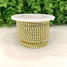 (5码/10码)银色AB钻、水晶钻密链、银钻、爪链、钻石链、钻石爪链、钻石装饰链、电泳链、电镀密爪钻石缝纫工艺链DIY、圣诞节和万圣节装饰、优雅简约身体链、钻石装饰链、 - 彩色 - 查看 9