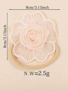 2pcs New Cute Baby Flower Headbands, Soft Nylon Infant Thin Hair Bands, Spring/Summer Seamless Headwear, Photography Props, No Card Paper