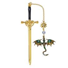 1/5PCS Fantasy 4th Wing Dragon Metal Bookmarks Dragon Themed Party Favors For Dragon Lovers Book Fans Reading Accessories Fantasy Gifts For Fiction Fans Freshman Week Opening Season Gifts Study Stationery - one-size - View 16