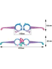 美人鱼派对面具眼罩，美人鱼公主服装配饰，儿童生日派对装饰万圣节
