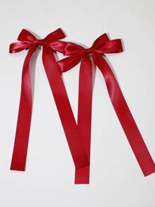 2 piezas Clips de pelo con lazo de estilo ballet, accesorios de moda juguetones y lindos para el cabello de mujer, adecuados para cualquier ocasión, clips de garra, pinzas de pelo, pasadores de pelo, barrettes, artículos escolares, accesorios con lazos, atuendo de otoño e invierno para mujer, lazos