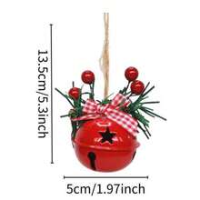 3pcs,Red And White Bell Christmas Tree Decorations, Holiday Party Pendants - The Perfect Choice For Christmas, Winter Holidays And Birthday Party Gifts As Well As Home Decorations Christmas Decorations Room Decor Christmas Decorations Home Christmas Gifts Christmas Decor - Multicolor - View 7