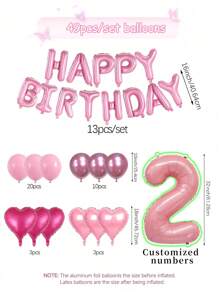 بالونات أرقام 32 بوصة باللونين الوردي والفضي، ديكور أرقام عيد ميلاد مخصص، بالون لاتكس وردي وبالونات بنفسجية معدنية، مجموعة باليونات رسائل عيد الميلاد السعيد، مناسبة لعيد الميلاد، الزفاف، عرض الطفل، زخرفات حفلة عيد الحب، حفلة عزوبية، حفل عيد زواج بموضوع، زينة خطوبة العروس، هدايا عيد الزواج، مناسب لأعياد الميلاد والذكرى السنوية والعام الجديد، عارض الأطفال، التخرج، الخطوبة، حفلات الزفاف