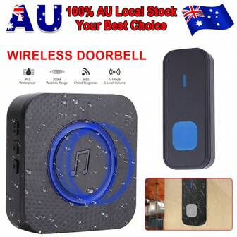 Wireless Doorbell Door Bell Chimes Ring Plugin Receivers Equipment Doors Tools
