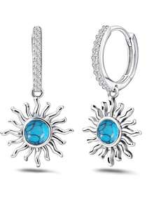 1 对青少年魅力方晶锆石耳坠，适合女孩礼物，适合日常装饰，适合派对珠宝生日礼物 - 1# - 查看 3