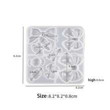Moule en résine pour accessoires de nœud DIY, boucles d'oreilles à fleurs et nœuds, moule en silicone pour pendentif - Blanc - Voir 9
