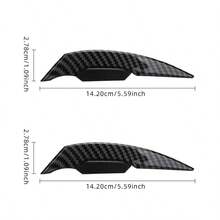 2pcs/Set Motorcycle Stickers Black Carbon Fiber Styling Decals, Helmet Decor, Motorcycle Decoration - Black - View 13