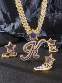 女士银色项链 - A-Z字母蝴蝶吊坠项链和手链套装，个性化链首饰，可刻名字或幸运字母，时尚礼物，适合特殊场合 - 蝴蝶型 - 查看 5