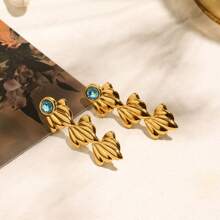 Uworld Women's Personalized Boho Style Starfish Shell Earrings 18K Gold-Plated Stainless Steel Waterproof Jewelry Designer