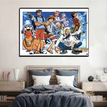 ONE PIECE 1/3/6张日本动漫海报，适合墙面装饰、生日装饰、宿舍、卧室、客厅装饰（不含画框）
