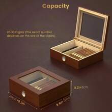 Humidor de puros personalizado, caja de puros personalizada, regalo para él, regalo para padrinos de boda, regalo para novio, regalo para esposo, regalo para el Día del Padre - rojo - Ver 5