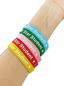hoojojo 5pcs/Set Gelang Warna-warni, Gelang Penghargaan Siswa, Penghargaan Siswa Berprestasi, Perlengkapan Kembali ke Sekolah - MultiWarna - View 3
