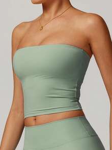 MASKERT 女士杯型露肩背心，透气运动瑜伽服，运动背心，舒适居家通勤背心