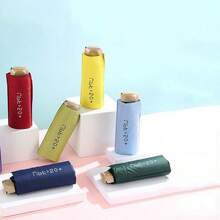 1 pieza Paraguas ultraligero de 5 pliegues, parasol plegable compacto de 6 varillas, paraguas de doble uso para sombra y lluvia - Multicolor - Ver 4